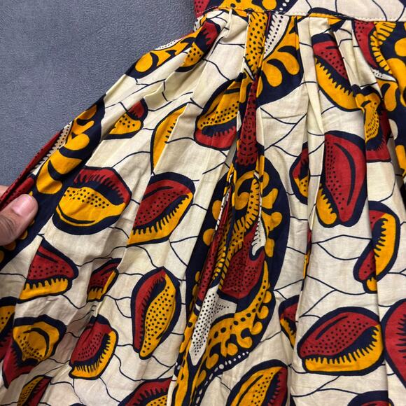 JiNaKI Skirt Seashells Puffy Midlength Wide Waist Swing Art to Wear Boho Western - Picture 10 of 13